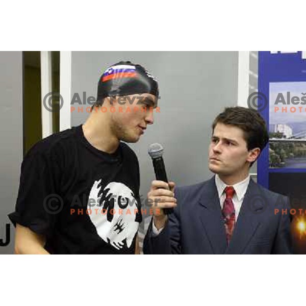Markic and Godler at swimming competition Ilirija Challenge in Ljubljana, Slovenia 19.12.2007. Photo by Ales Fevzer 