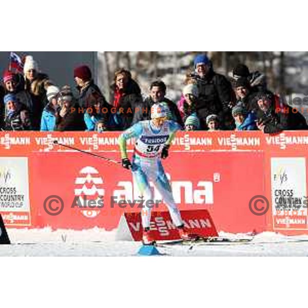 Miha Dolar (SLO) racing in qualifiaction of Men\'s 1.6 km Sprint Classic FIS Cross-Country World Cup in Planica, Slovenia on January 20, 2018