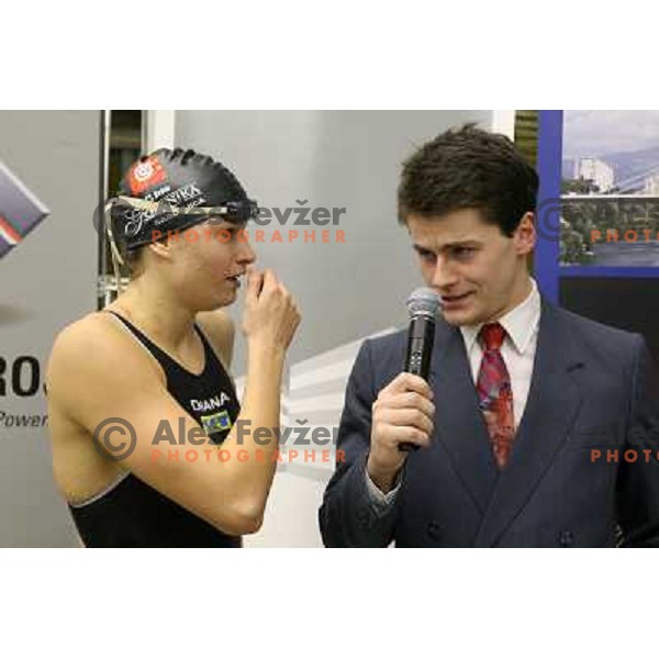 Isakovic and Godler at swimming competition Ilirija Challenge in Ljubljana, Slovenia 19.12.2007. Photo by Ales Fevzer 