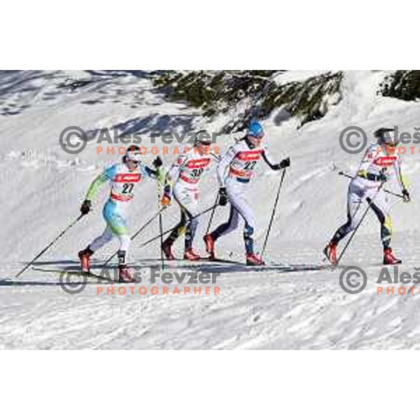 Alenka Cebasek (SLO) racing in quarter-final of Ladies 1.4 km Sprint Classic FIS Cross-Country World Cup in Planica, Slovenia on January 20, 2018