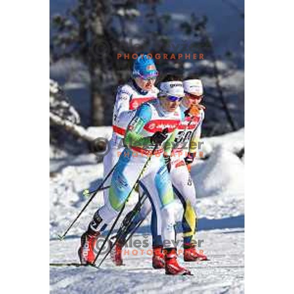 Alenka Cebasek (SLO) racing in quarter-final of Ladies 1.4 km Sprint Classic FIS Cross-Country World Cup in Planica, Slovenia on January 20, 2018