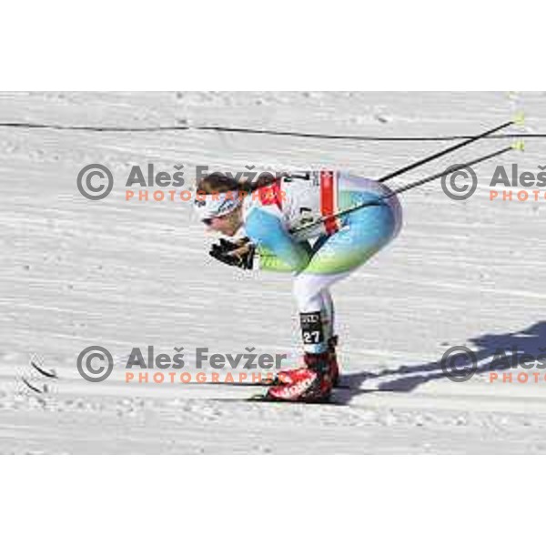 Alenka Cebasek (SLO) racing in quarter-final of Ladies 1.4 km Sprint Classic FIS Cross-Country World Cup in Planica, Slovenia on January 20, 2018