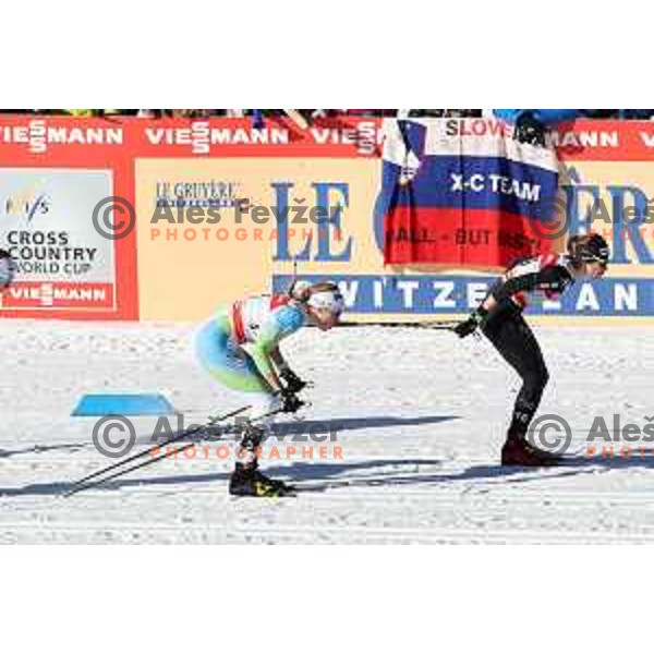 Anamarija Lampic (SLO) racing in quarter-final of Ladies 1.4 km Sprint Classic FIS Cross-Country World Cup in Planica, Slovenia on January 20, 2018