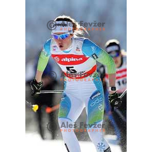 Anamarija Lampic (SLO) racing in quarter-final of Ladies 1.4 km Sprint Classic FIS Cross-Country World Cup in Planica, Slovenia on January 20, 2018