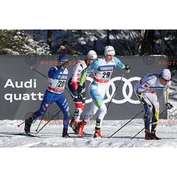 Janez Lampic(SLO) racing in quarter-final 1.6 km Sprint Classic FIS Cross-Country World Cup in Planica, Slovenia on January 20, 2018