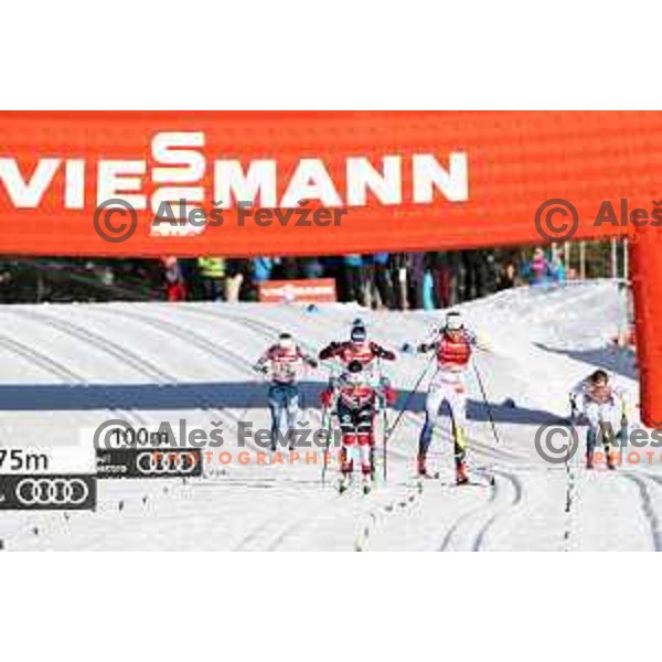 Stina Nillson (SWE) racing in semi-final of Ladies 1.4 km Sprint Classic FIS Cross-Country World Cup in Planica, Slovenia on January 20, 2018