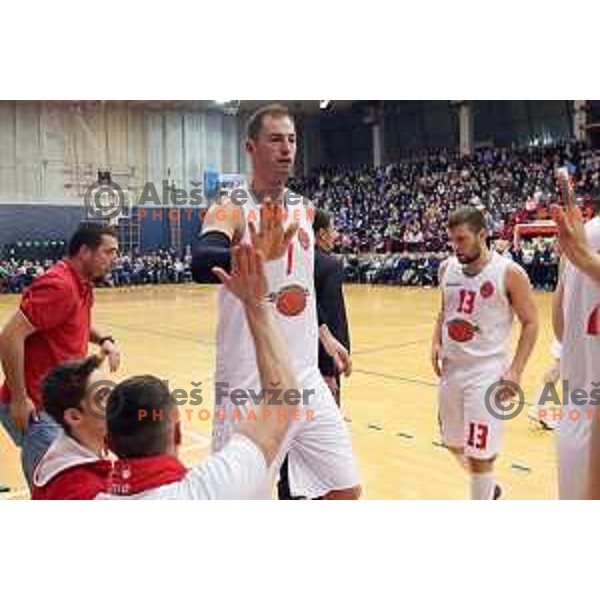 Primoz Brezec during 2. Slovenian league basketball match between Mesarija Prunk and Plama Pur in Sezana on January 20, 2018