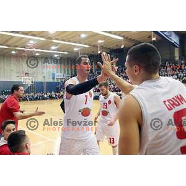Primoz Brezec during 2. Slovenian league basketball match between Mesarija Prunk and Plama Pur in Sezana on January 20, 2018