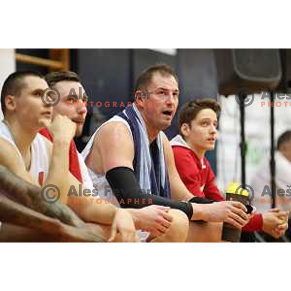 Primoz Brezec during 2. Slovenian league basketball match between Mesarija Prunk and Plama Pur in Sezana on January 20, 2018