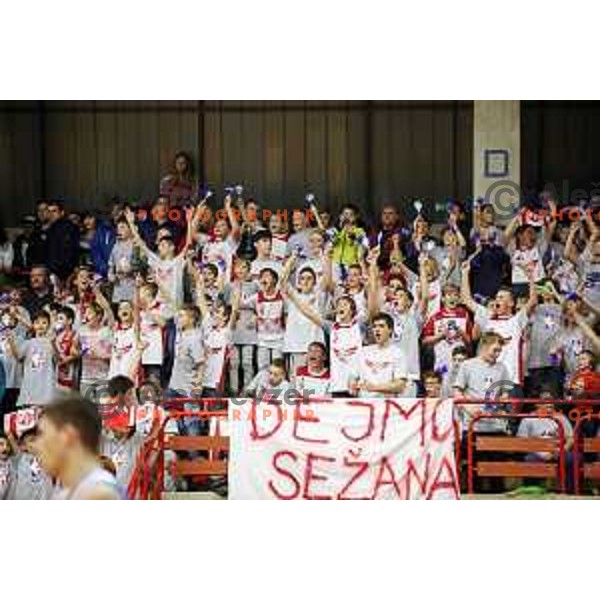 action during 2. Slovenian league basketball match between Mesarija Prunk and Plama Pur in Sezana on January 20, 2018