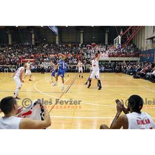 Primoz Brezec during 2. Slovenian league basketball match between Mesarija Prunk and Plama Pur in Sezana on January 20, 2018