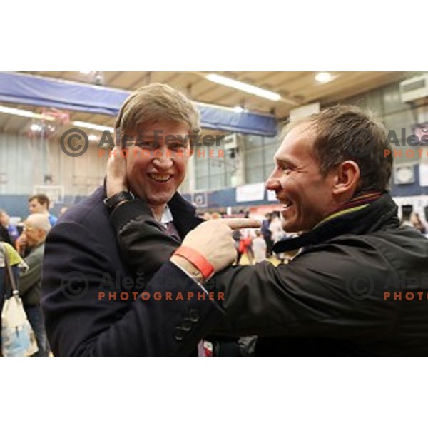 during 2nd League basketball match between Mesarija Prunk and Plama Pur in Sezana, Slovenia on January 20, 2018