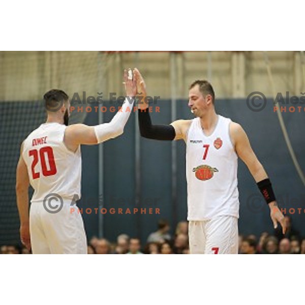 Primoz Brezec during his farewell game at 2nd League basketball match between Mesarija Prunk and Plama Pur in Sezana, Slovenia on January 20, 2018