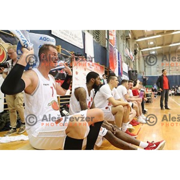 Primoz Brezec during his farewell game at 2nd League basketball match between Mesarija Prunk and Plama Pur in Sezana, Slovenia on January 20, 2018