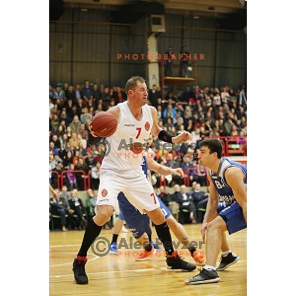 Primoz Brezec during his farewell game at 2nd League basketball match between Mesarija Prunk and Plama Pur in Sezana, Slovenia on January 20, 2018