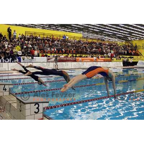 Girls at swimming competition Ilirija Challenge in Ljubljana, Slovenia 19.12.2007. Photo by Ales Fevzer 