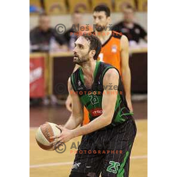 Mirza Begic of Petrol Olimpija in action during ABA league basketball match between Petrol Olimpija and Cedevita in Tivoli Hall, Ljubljana on January 27, 2018