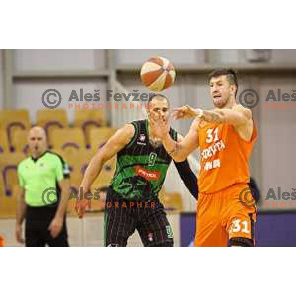 Jordan Morgan of Petrol Olimpija in action during ABA league basketball match between Petrol Olimpija and Cedevita in Tivoli Hall, Ljubljana on January 27, 2018
