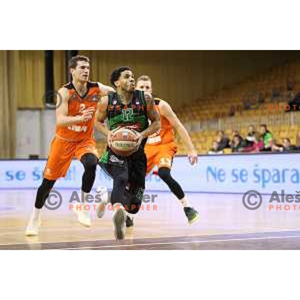 Talor Battle of Petrol Olimpija in action during ABA league basketball match between Petrol Olimpija and Cedevita in Tivoli Hall, Ljubljana on January 27, 2018
