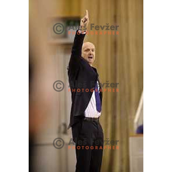 Jure Zdovc, head coach of Cedevita in action during ABA league basketball match between Petrol Olimpija and Cedevita in Tivoli Hall, Ljubljana on January 27, 2018