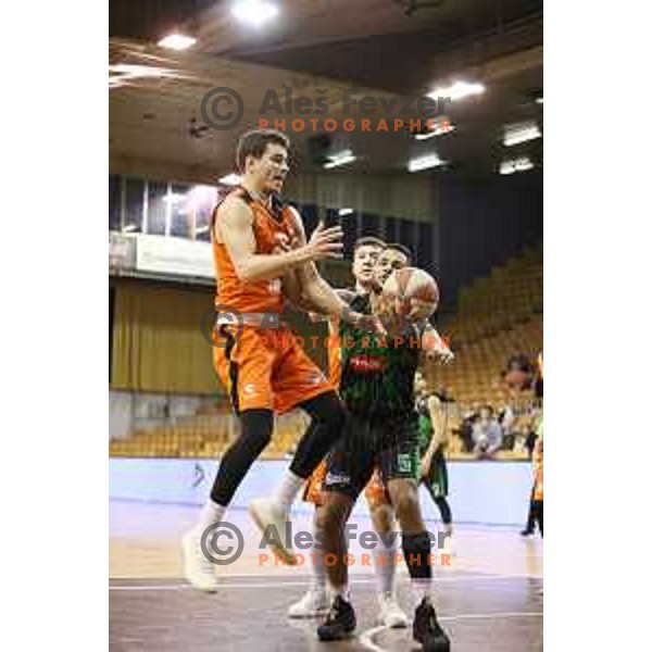 Devin Oliver of Petrol Olimpija in action during ABA league basketball match between Petrol Olimpija and Cedevita in Tivoli Hall, Ljubljana on January 27, 2018