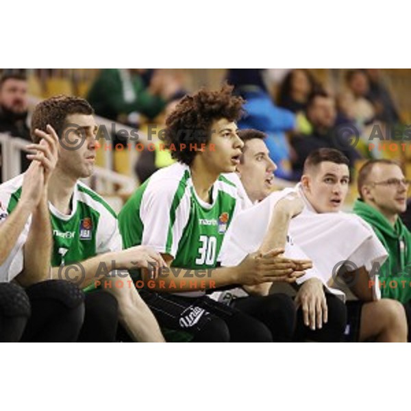 Issuf Sanon of Petrol Olimpija in action during ABA league basketball match between Petrol Olimpija and Cedevita in Tivoli Hall, Ljubljana on January 27, 2018