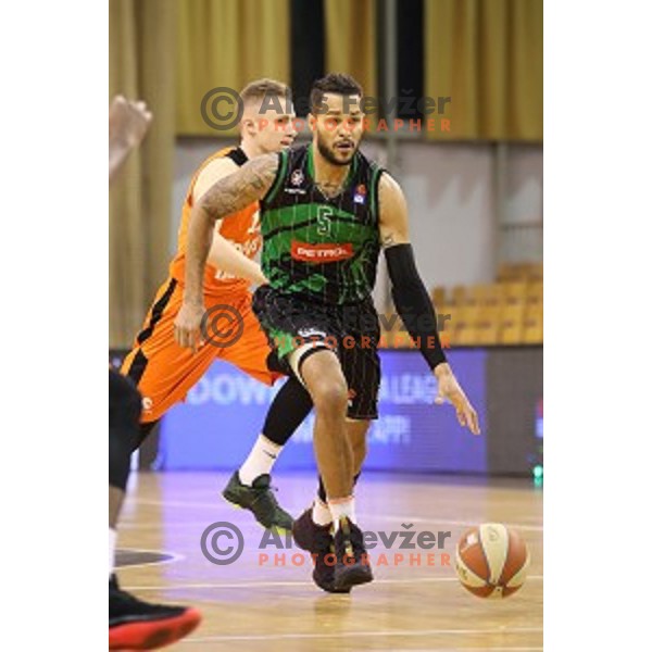 Devin Oliver of Petrol Olimpija in action during ABA league basketball match between Petrol Olimpija and Cedevita in Tivoli Hall, Ljubljana on January 27, 2018