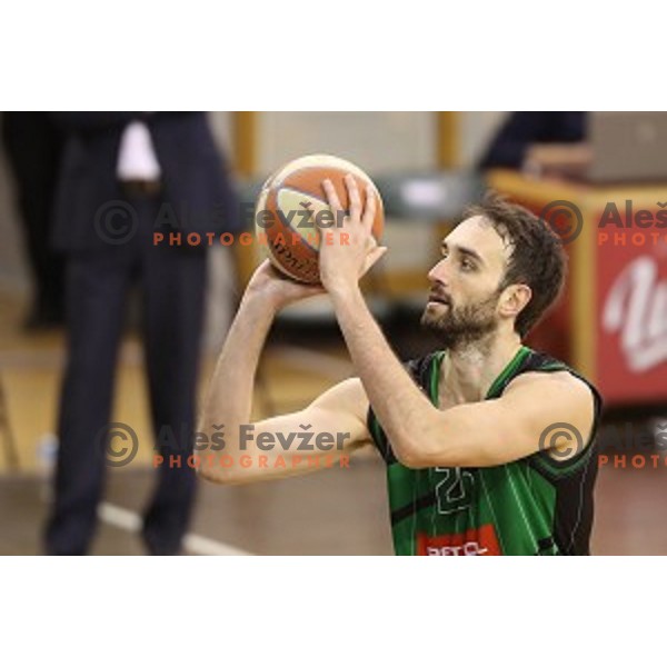 Mirza Begic of Petrol Olimpija in action during ABA league basketball match between Petrol Olimpija and Cedevita in Tivoli Hall, Ljubljana on January 27, 2018