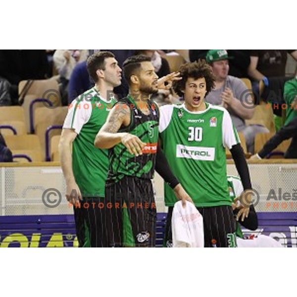 Issuf Sanon of Petrol Olimpija in action during ABA league basketball match between Petrol Olimpija and Cedevita in Tivoli Hall, Ljubljana on January 27, 2018