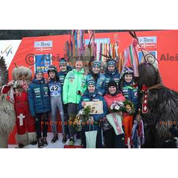 Eva Logar and Katja Pozun finished her ski jumping carrier at FIS Ski jumping World Cup Ladies in Ljubno, Slovenia on January 28,2018