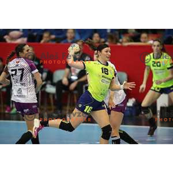 Nina Zulic in action during Women\'s EHF Champions League match between Krim Mercator (SLO) and Midtjylland (DEN) in Kodeljevo Hall, Ljubljana on January 28, 2018