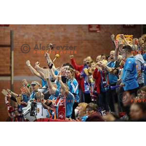 action during Women\'s EHF Champions League match between Krim Mercator (SLO) and Midtjylland (DEN) in Kodeljevo Hall, Ljubljana on January 28, 2018