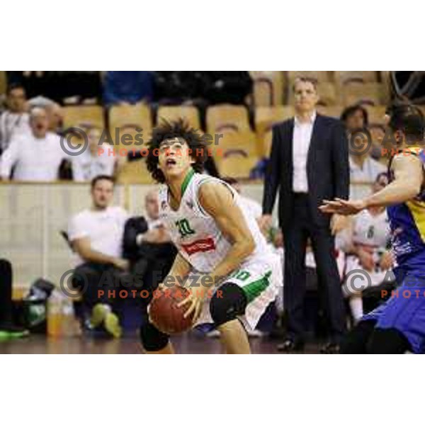 action during Nova KBM league basketball match between Petrol Olimpija and Sencur GGD in Hala Tivoli, Ljubljana, Slovenia on January 28, 2018