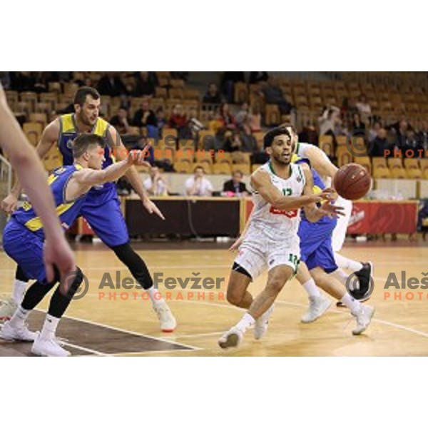action during Nova KBM league basketball match between Petrol Olimpija and Sencur GGD in Hala Tivoli, Ljubljana, Slovenia on January 28, 2018