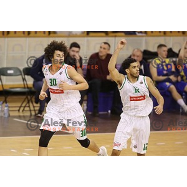 action during Nova KBM league basketball match between Petrol Olimpija and Sencur GGD in Hala Tivoli, Ljubljana, Slovenia on January 28, 2018