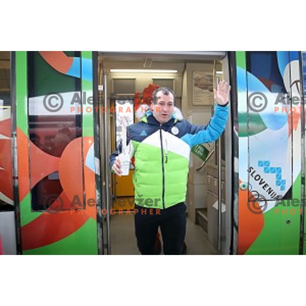 Slovenia\'s Olympic Torch in Therapeutic centre Soca in Ljubljana on January 29, 2018