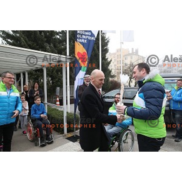 Slovenia\'s Olympic Torch in Therapeutic centre Soca in Ljubljana on January 29, 2018