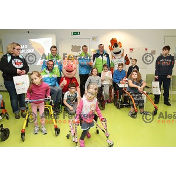 Slovenia\'s Olympic Torch in Therapeutic centre Soca in Ljubljana on January 29, 2018