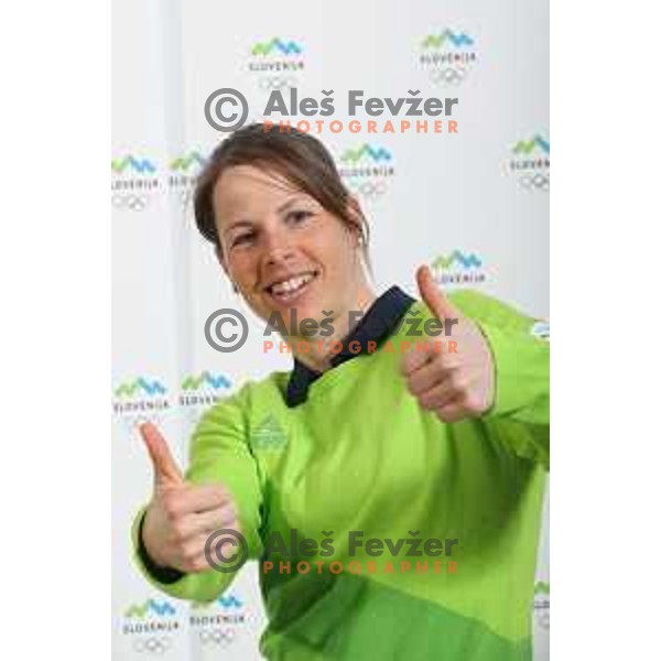 Vesna Fabjan of Slovenia Olympic team for Winter Olympic Games PyeongChang 2018 at official photoshooting in Ljubljana on January 29, 2018