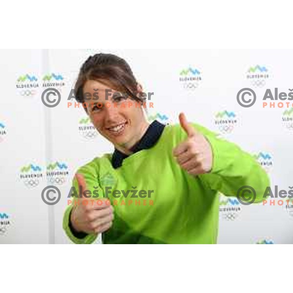 Vesna Fabjan of Slovenia Olympic team for Winter Olympic Games PyeongChang 2018 at official photoshooting in Ljubljana on January 29, 2018