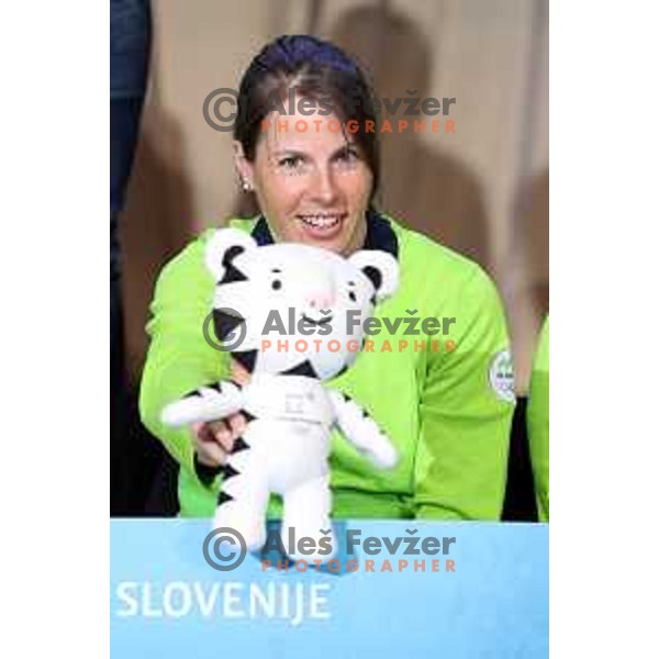 Vesna Fabjan of Slovenia Olympic team for Winter Olympic Games PyeongChang 2018 at official photoshooting in Ljubljana on January 29, 2018