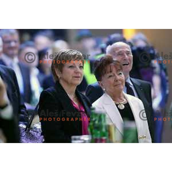 Vojka Ravbar and Tjasa Andree Prosenc at Official presentation of Slovenia Olympic team for Winter Olympic Games PyeongChang 2018 in Ljubljana on January 29, 2018