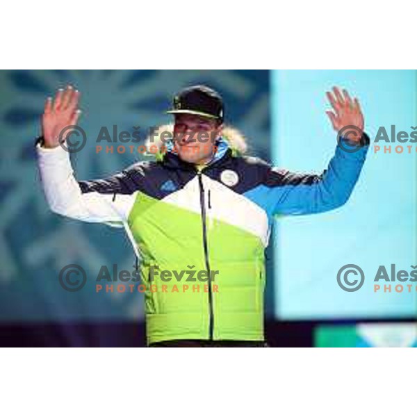 Tilen Sirse at Official presentation of Slovenia Olympic team for Winter Olympic Games PyeongChang 2018 in Ljubljana on January 29, 2018