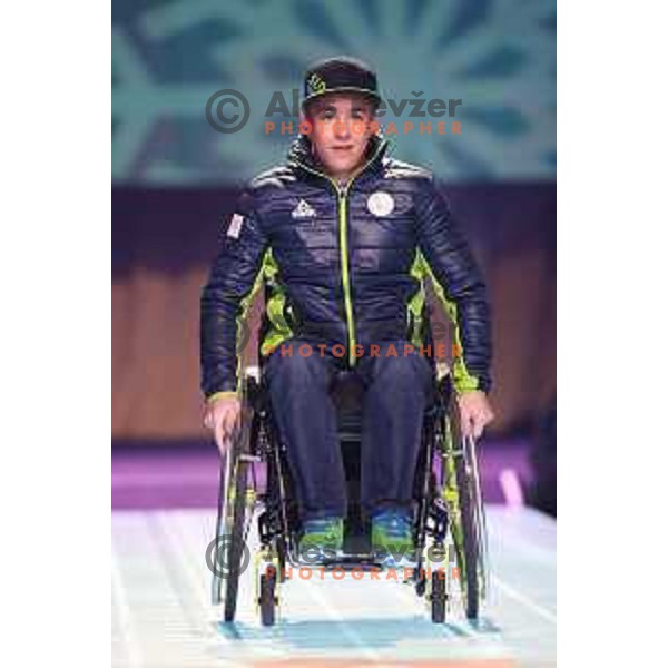 Jernej Slivnik at Official presentation of Slovenia Olympic team for Winter Olympic Games PyeongChang 2018 in Ljubljana on January 29, 2018