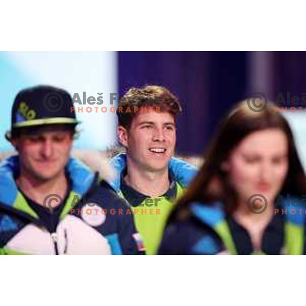Zan Kosir at Official presentation of Slovenia Olympic team for Winter Olympic Games PyeongChang 2018 in Ljubljana on January 29, 2018