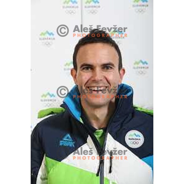 Jernej Damjan of Slovenia Olympic team for Winter Olympic Games PyeongChang 2018 in Ljubljana on January 29, 2018