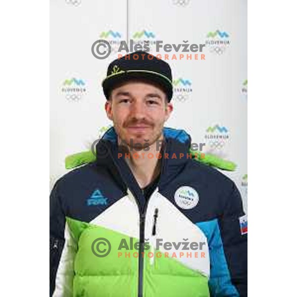 Mitja Drinovec of Slovenia Olympic team for Winter Olympic Games PyeongChang 2018 in Ljubljana on January 29, 2018