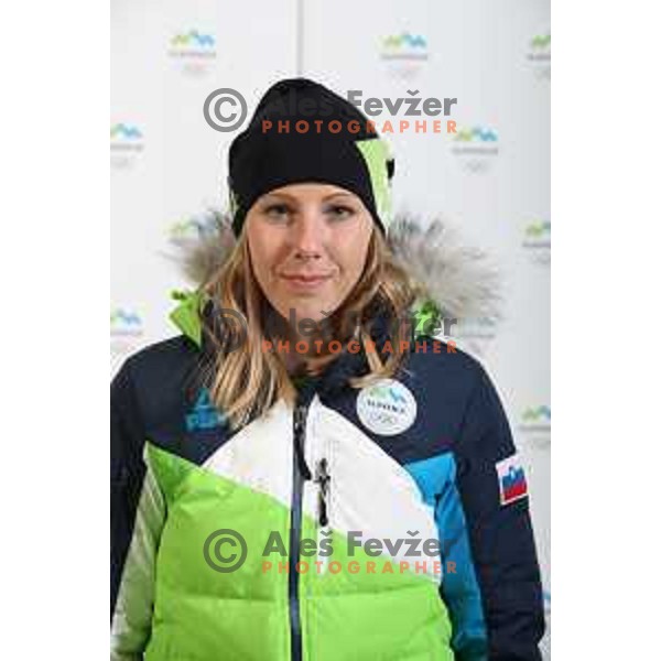 Anja Erzen of Slovenia Olympic team for Winter Olympic Games PyeongChang 2018 in Ljubljana on January 29, 2018