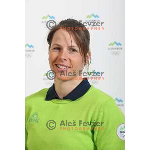 Vesna Fabjan of Slovenia Olympic team for Winter Olympic Games PyeongChang 2018 in Ljubljana on January 29, 2018