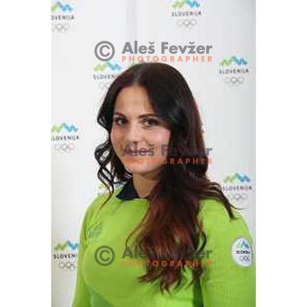 Gloria Kotnik of Slovenia Olympic team for Winter Olympic Games PyeongChang 2018 in Ljubljana on January 29, 2018